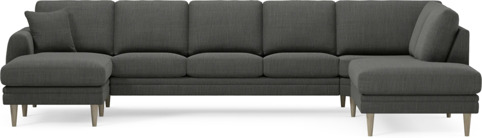 Eden - 3-sits soffa med schäslong vänster och divan höger - Grå