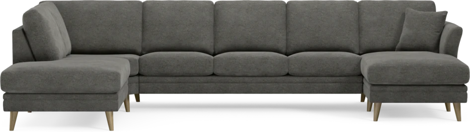 Eden - 3-sits soffa med divan vänster och schäslong höger - Grå
