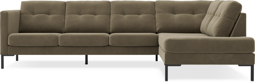 Rio - 3-sits soffa med divan höger - Grön