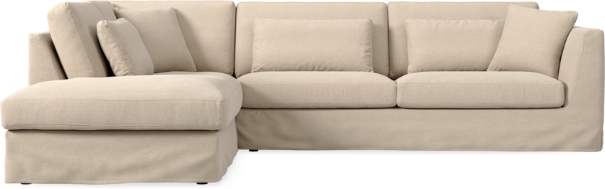 Willow - 3-sits soffa med divan vänster, med kappa - Beige