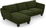 Madison Lux - 2-sits soffa med schäslong vänster - Grön