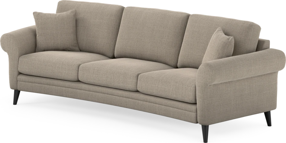 Eden - 3-sits soffa svängd - Beige