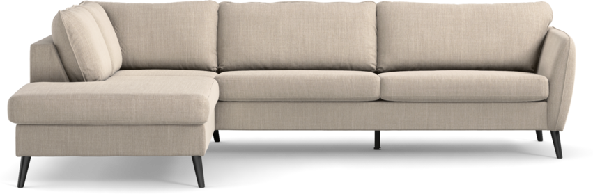 County - 2,5-sits soffa med divan vänster - Beige