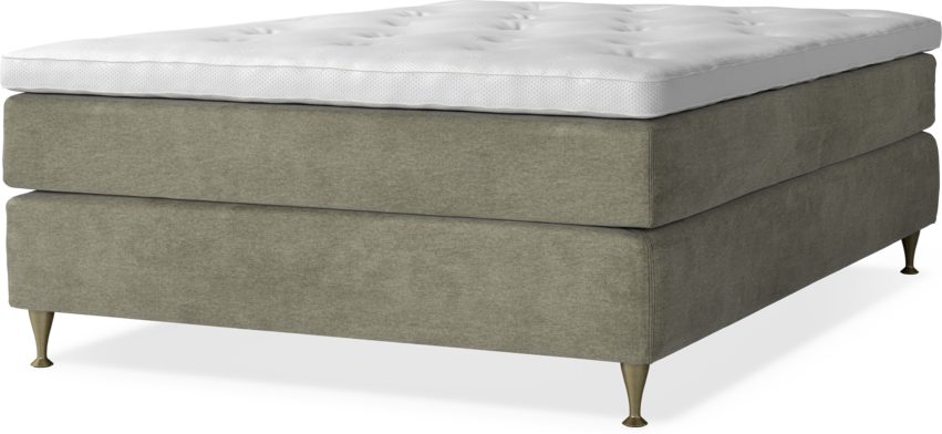Delux Sense - Kontinentalsäng, enkelsäng med bäddmadrass - Beige