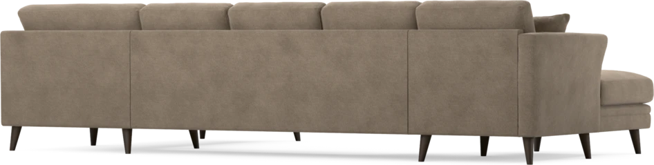 Eden - 3-sits soffa med schäslong vänster och divan höger - Brun