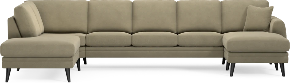 Eden - 3-sits soffa med divan vänster och schäslong höger - Beige