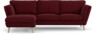 Madison Lux - 2-sits soffa med schäslong vänster - Röd