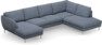 Madison Lux - 2-sits soffa med schäslong vänster och divan höger - Blå