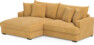 Mila - 2-sits soffa med schäslong XL vänster - Gul
