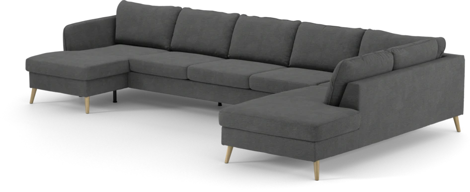 County - 4-sits soffa med schäslong vänster och divan höger - Grå
