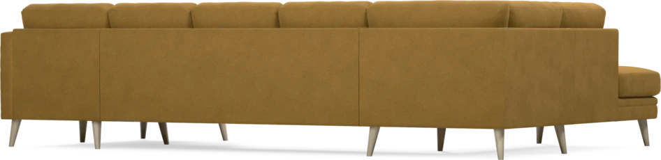 Eden - 3-sits soffa med divan vänster och schäslong höger - Gul