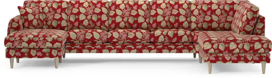 Eden - 3-sits soffa med schäslong vänster och divan höger - Flerfärgad