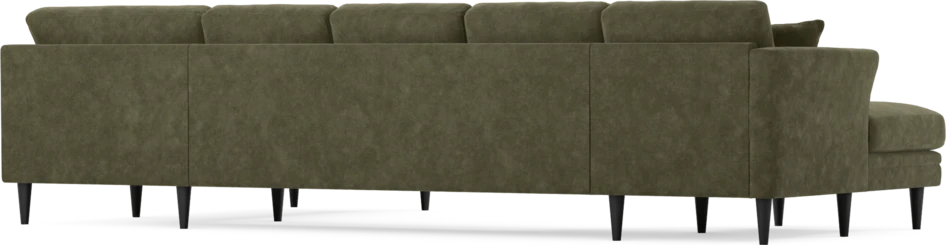 Eden - 3-sits soffa med schäslong vänster och divan höger - Grön