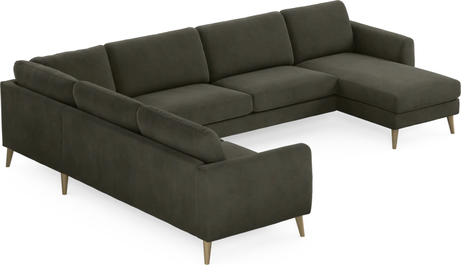 Bridge - Hörnsoffa, 2+3-sits med schäslong höger - Grå