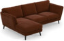 Madison Lux - 2-sits soffa med schäslong vänster - Orange
