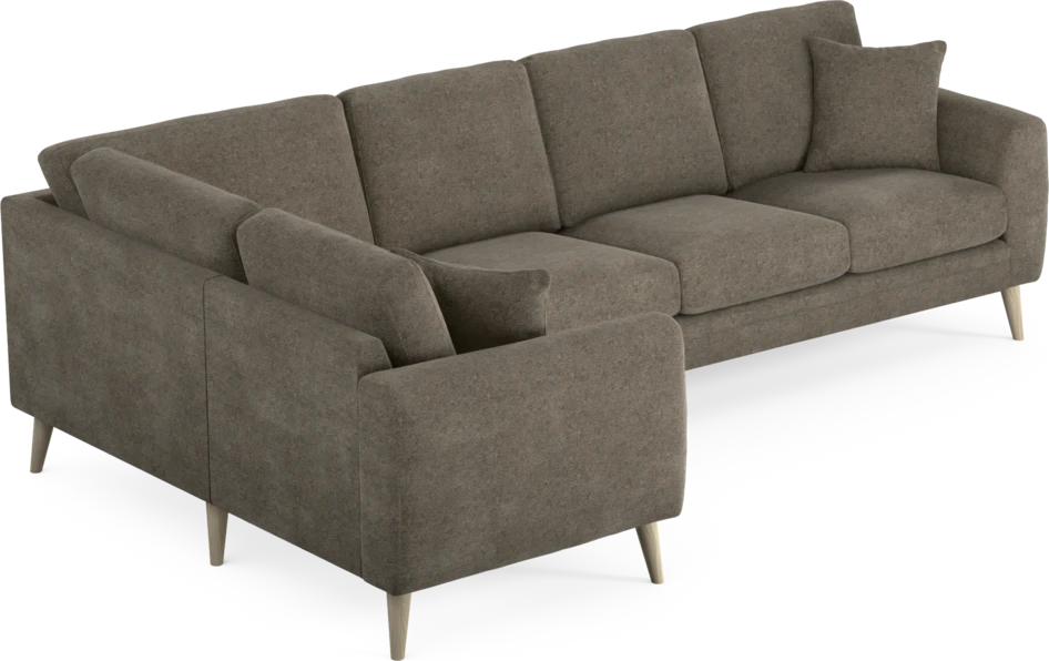 Eden - Hörnsoffa, 1+3-sits - Brun