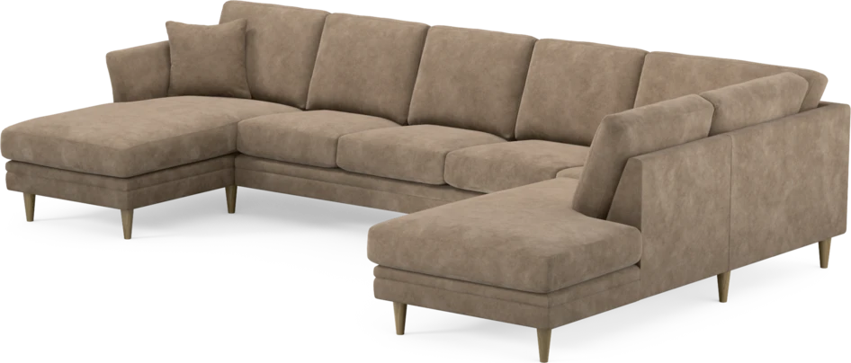 Eden - 3-sits soffa med schäslong vänster och divan höger - Beige