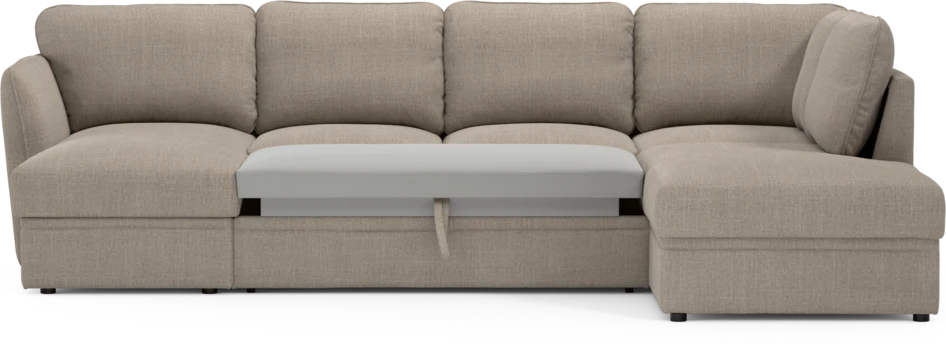 Öland - Bäddsoffa med schäslong vänster och divan höger - Beige