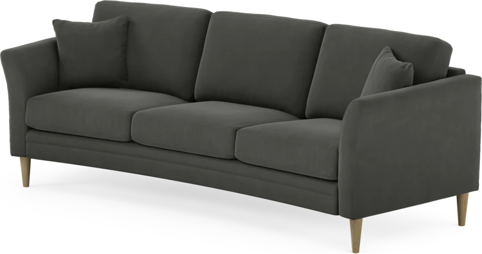 Eden - 3-sits soffa svängd - Grå