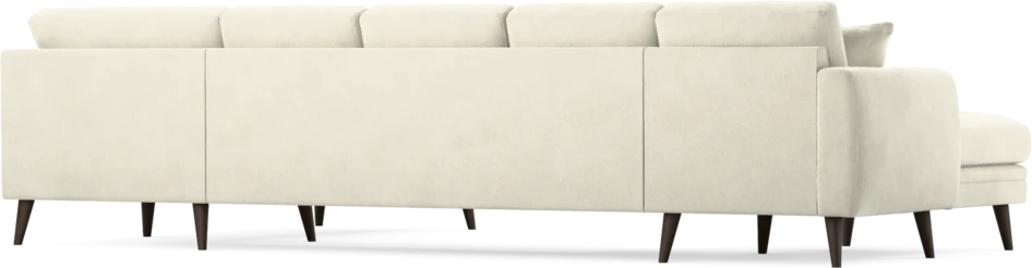 Eden - 3-sits soffa med schäslong vänster och divan höger - Vit