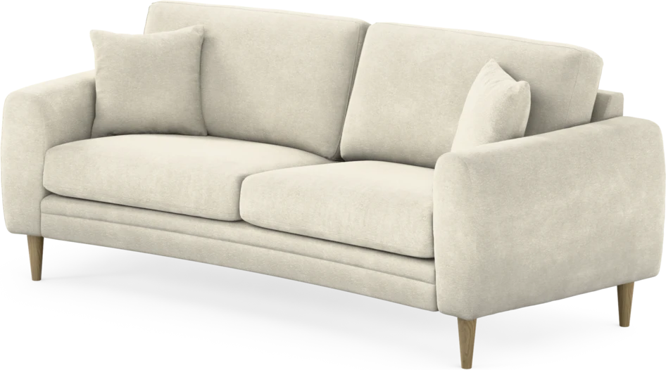 Eden - 2,5-sits soffa svängd - Vit