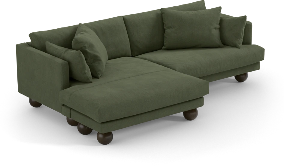Harper - 4-sits med schäslong XL vänster - Grön