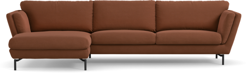 Madison Lux - 3-sits soffa med schäslong vänster - Röd