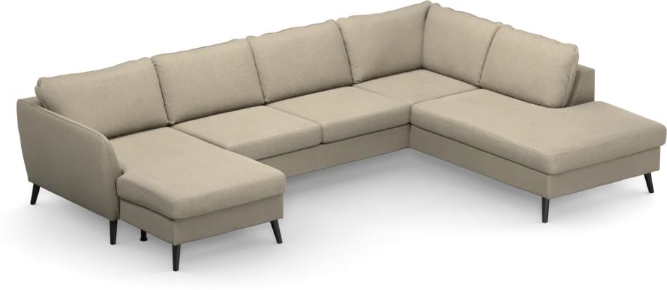 County - 3-sits soffa med schäslong vänster och divan höger - Beige