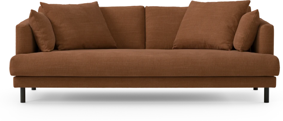 Harper - 3-sits soffa, hel dyna - Orange