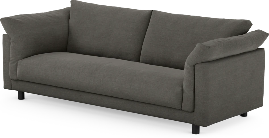 Cherrie - 3-sits soffa, hel dyna, fast klädsel - Grå