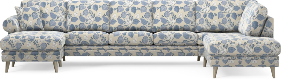 Eden - 3-sits soffa med schäslong vänster och divan höger - Flerfärgad