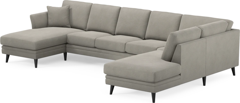 Eden - 3-sits soffa med schäslong vänster och divan höger - Grå