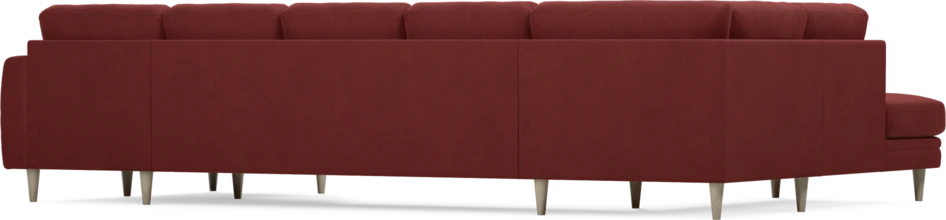 Eden - 3-sits soffa med divan vänster och schäslong höger - Röd