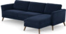 Bridge - 3-sits soffa med schäslong höger - Blå