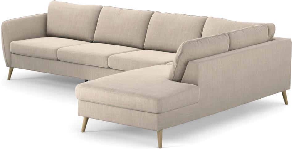 County - 3-sits soffa med divan höger - Beige