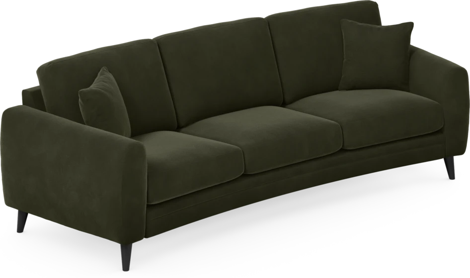 Eden - 3-sits soffa svängd - Grön