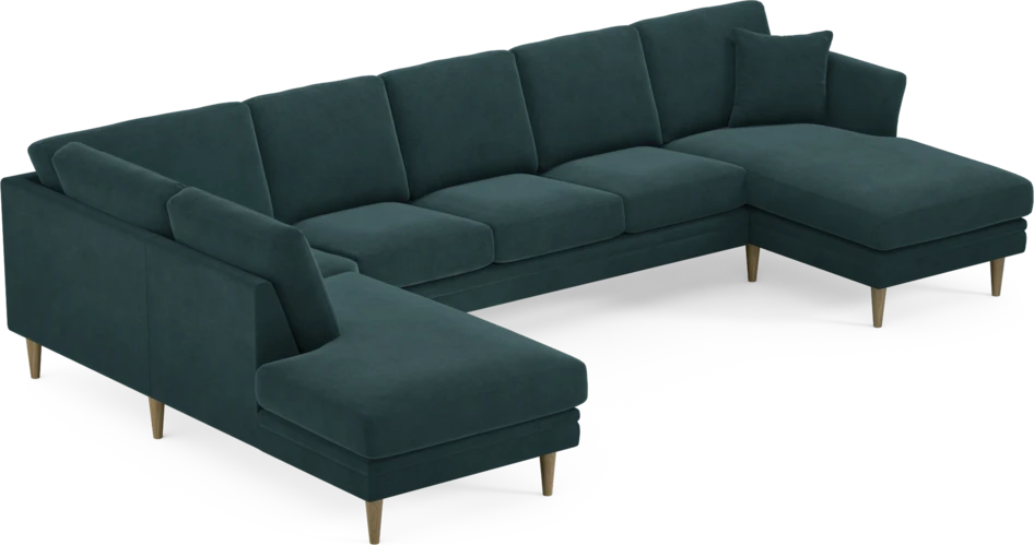 Eden - 3-sits soffa med divan vänster och schäslong höger - Blå