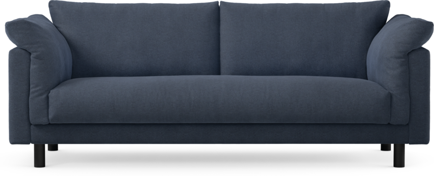 Cherrie - 3-sits soffa, hel dyna, fast klädsel - Blå