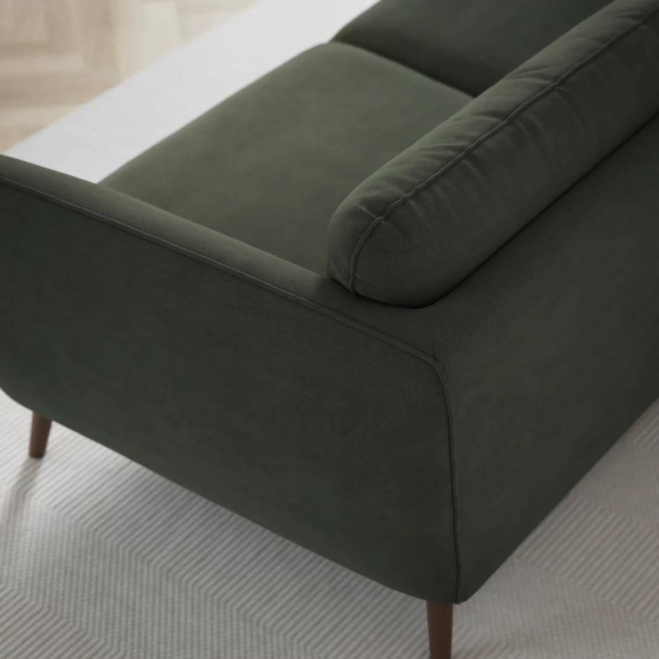 Madison - 2-sits soffa med divan vänster och schäslong höger - Grön
