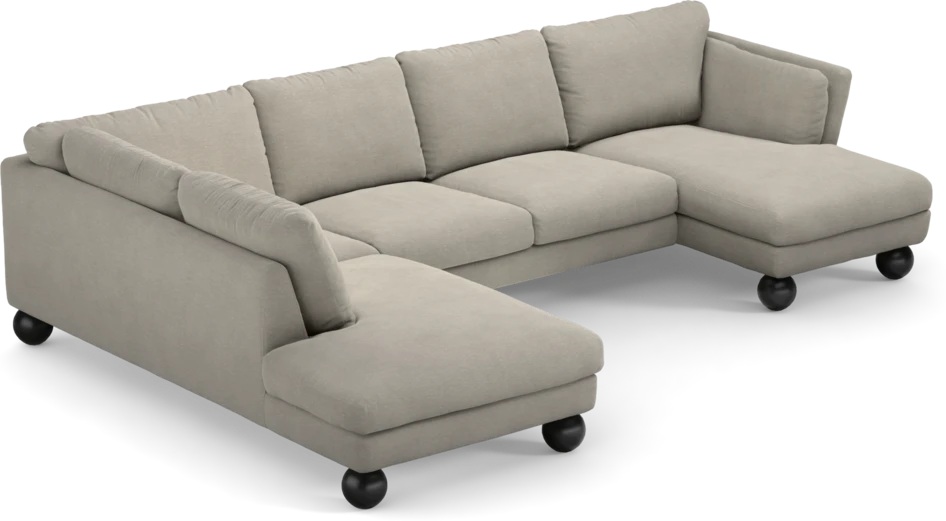 Madison Lux - 2-sits soffa med divan vänster och schäslong höger - Grå