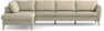 County - 3-sits soffa med divan vänster - Beige