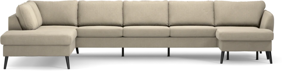 County - 4-sits soffa med divan vänster och schäslong höger - Beige
