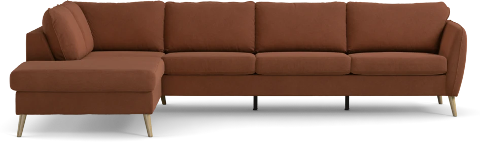 County - 3-sits soffa med divan vänster - Orange