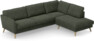 Bridge - 3-sits soffa med divan höger - Grön