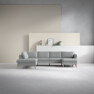 County - 3-sits soffa med divan vänster och schäslong höger - Grå