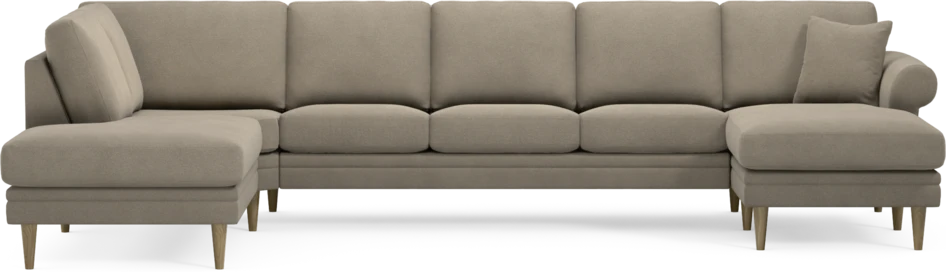 Eden - 3-sits soffa med divan vänster och schäslong höger - Beige