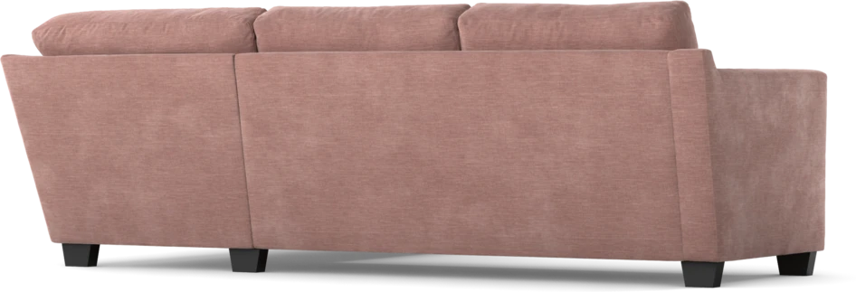 Friday - 2,5-sits soffa med divan höger - Rosa