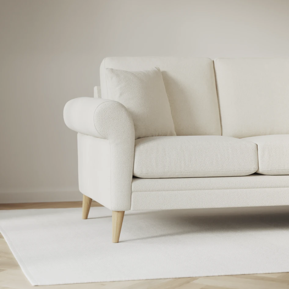 Eden - 2,5-sits soffa svängd - Vit