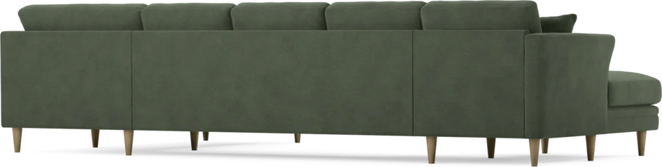 Eden - 3-sits soffa med schäslong vänster och divan höger - Grön
