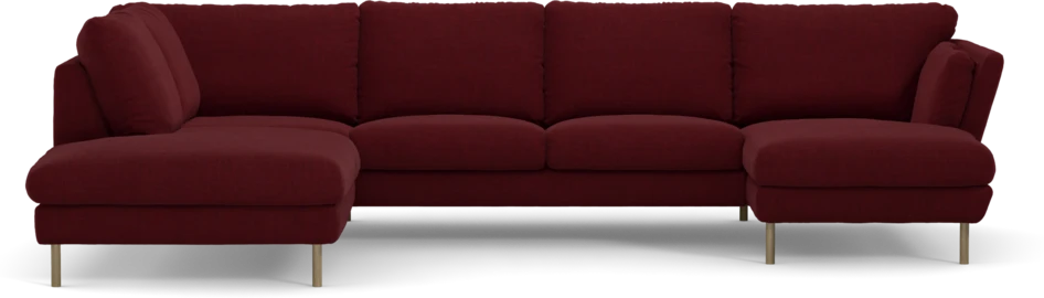 Madison - 2-sits soffa med divan vänster och schäslong höger - Röd